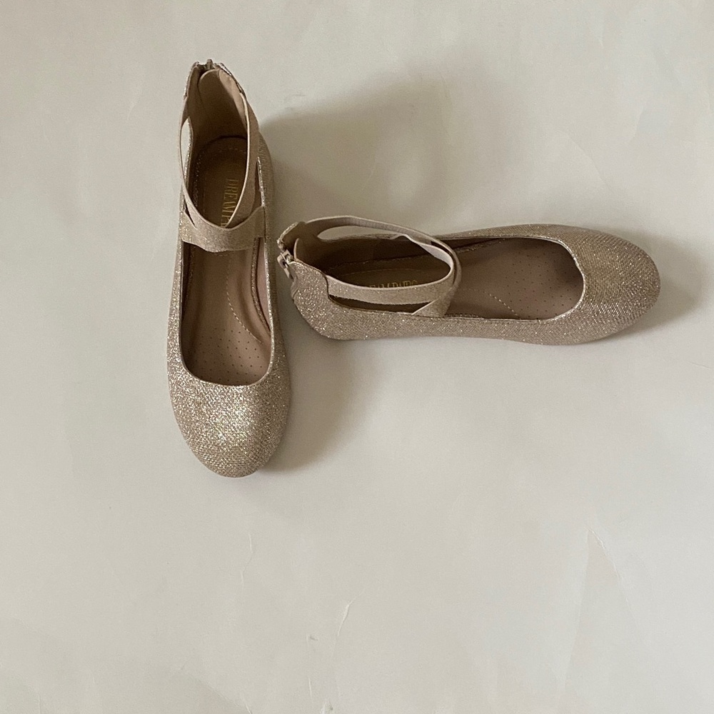 Gold Glitter Ballet Flats